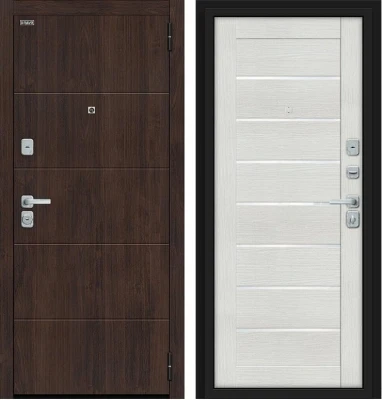 Дверь Браво Прайм/BChrome Almon/Bianco Melinga