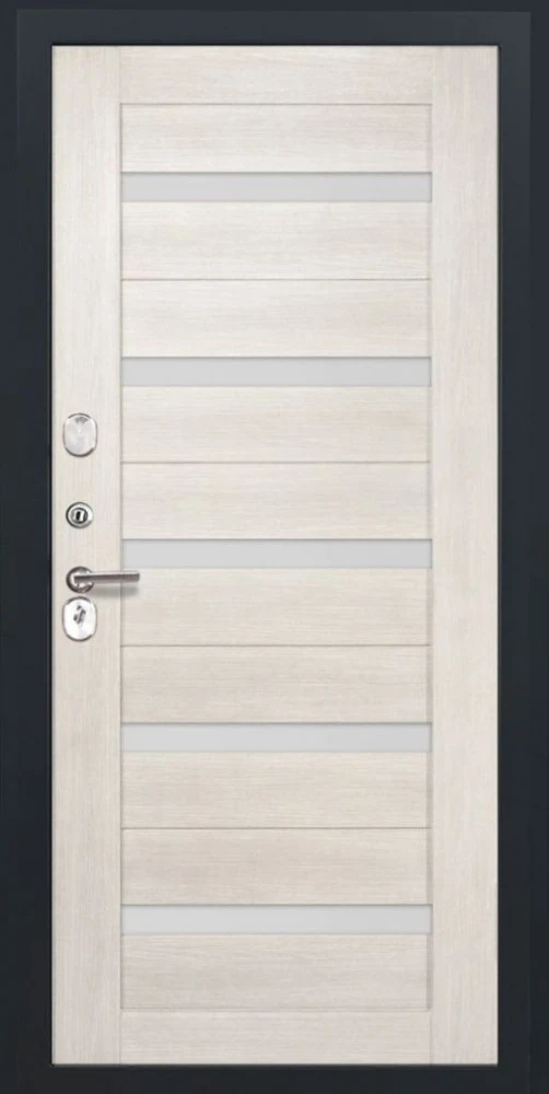 Входная дверь ДвериПРО Л-43 СБ-1 (ст. белое, 16мм, Беленый дуб) DPRO226369 внутренняя сторона